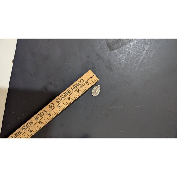 Vintage Our Lady Of Lourdes Oval Religious Medal charm Pendant 1: - Picture 5 of 5